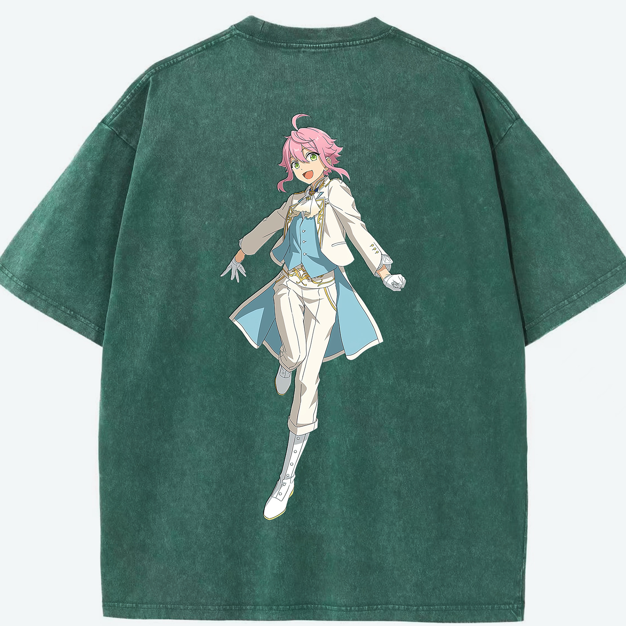 （画像用） あんさんぶるスターズ! Ensemble Stars 綿100% ヴィンテージ風 半袖Tシャツ（背面プリント）
